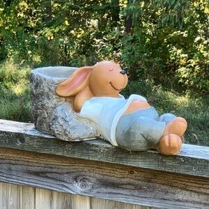 Adorable Relaxed Bunny Planter